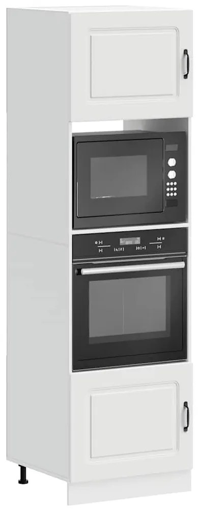 3315031 vidaXL Шкафове за фурна 2 бр Lucca, бели, инженерно дърво