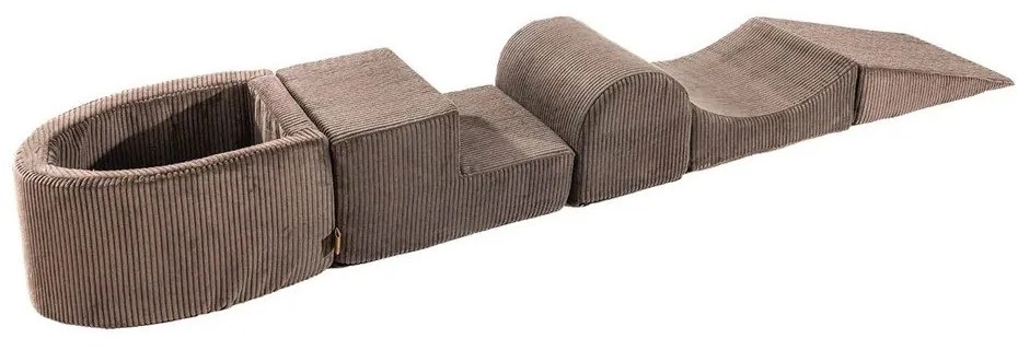 Кафява велурена катерушка от пяна 250x45x30 cm Montessori – Meowbaby