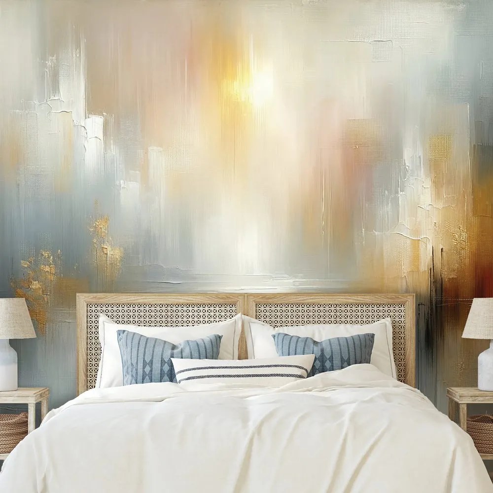 Самозалепващ тапет – Абстрактни златни и сиви тонове