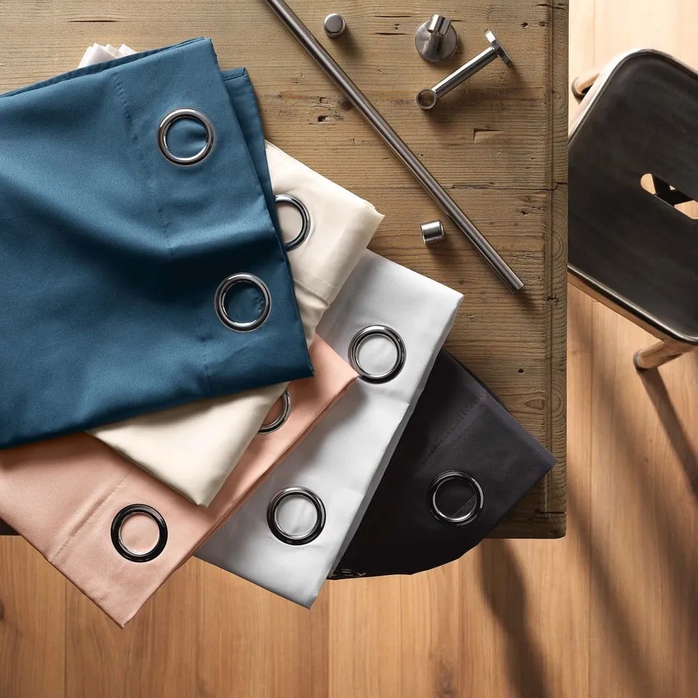 Антрацитно перде от микрофибър 140x280 cm Absolu – douceur d'intérieur