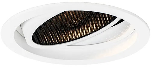 Комплект от 6 модерни вградени спота бели регулируеми - Coop 111 Honey