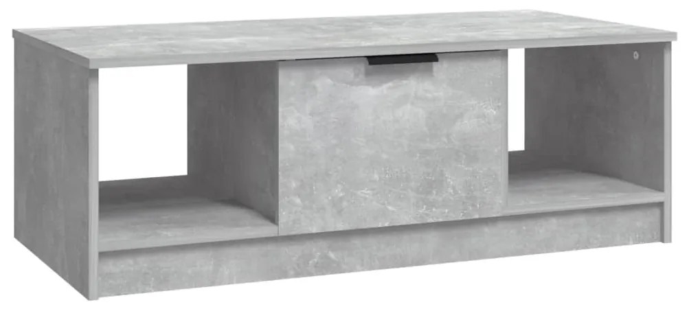811353 vidaXL Маса за кафе, бетонно сива, 102x50x36 см, инженерно дърво