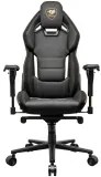 COUGAR Chair Hotrod Royal, Hyper-Dura leatherette, Micro suede-like texture, 150º Reclining, Piston Lift Height Adjustment, RocX, 4D Adjustable Armrest,Plus-Size Wheels, Class 4 Gas Lift Cylinder,