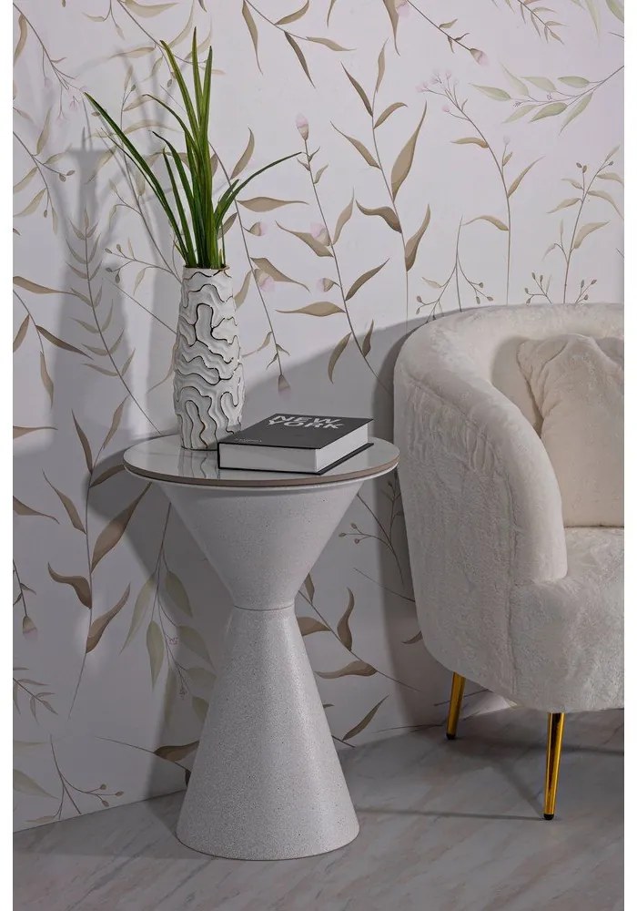 Кръгла странична масичка с керамичен плот ø 44 cm Fush – Mauro Ferretti