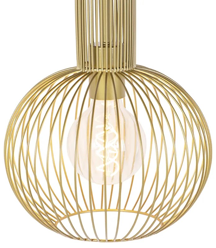 Дизайнерски висящ аплик златен - Wire Whisk