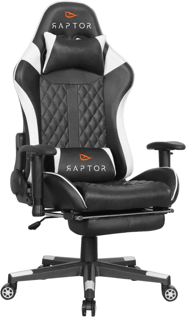 Геймърски стол Raptor Spectre-Бял