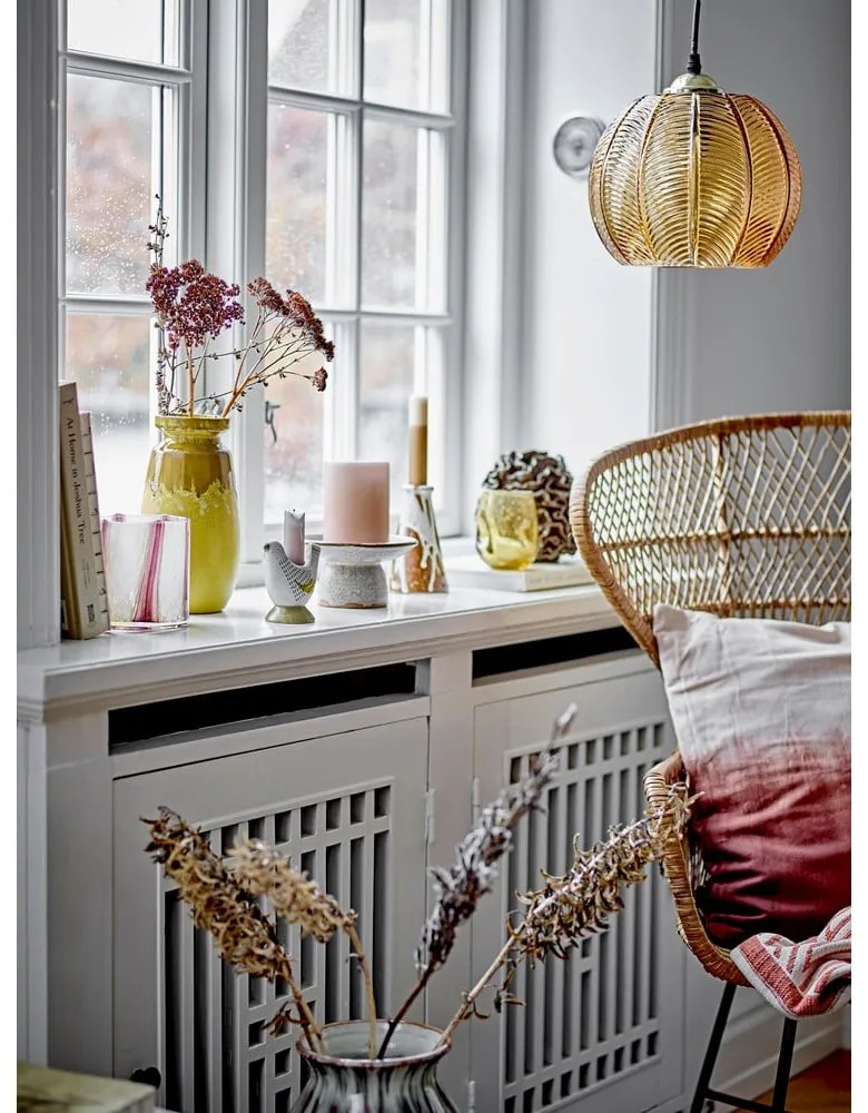 Висящо осветително тяло в кехлибарен цвят със стъклен абажур ø 22 cm Adar – Bloomingville