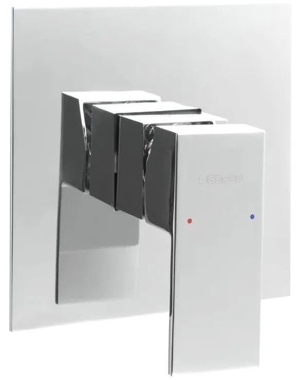 Вградена душ батерия в лъскаво-сребрист цвят (1 изход) Latus – Sapho