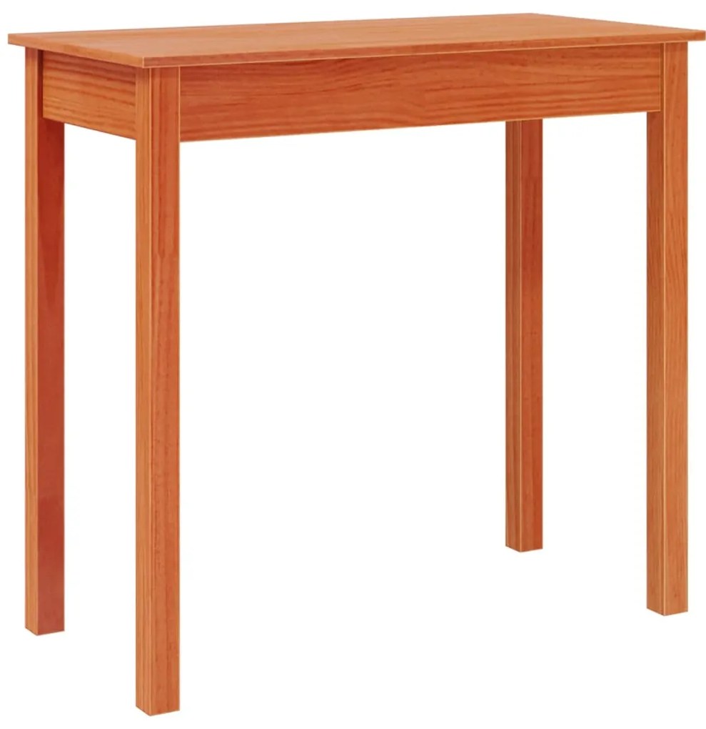 847173 vidaXL Конзолна маса, восъчнокафява, 80x40x75 см, борово дърво масив