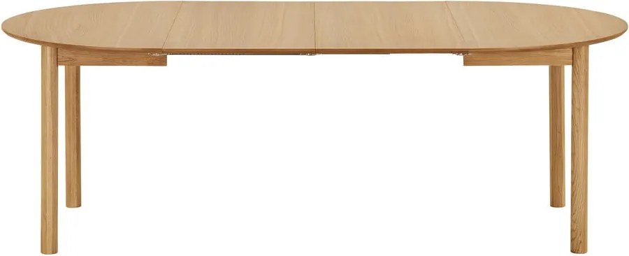 Кръгла сгъваема трапезна маса с допълнителна плоча от декор от дъб ø 120 cm Bundaberg – House Nordic