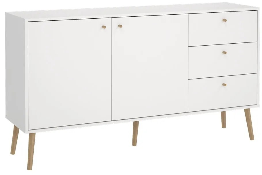 Бял нисък скрин 149x82 cm Bodo - Tvilum