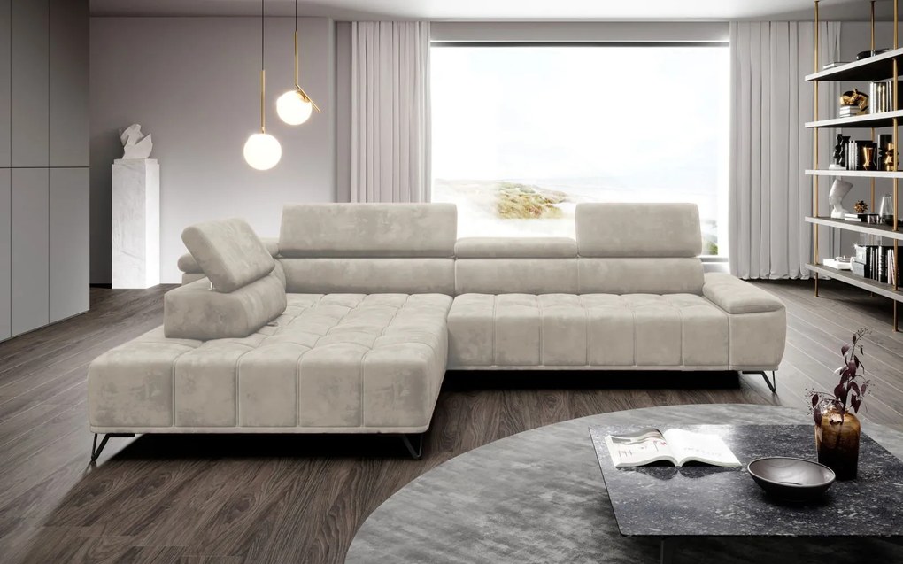 Ъглов диван Priscilla-Left-White