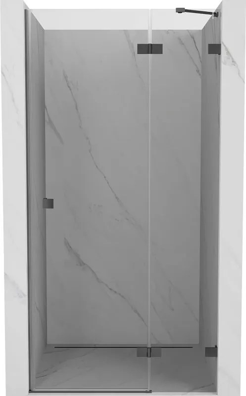 Mexen Lunar врата за душ кабина, отварящи се надясно, 80 см, прозрачни, с метално покритие - 834-080-000-95-00-P