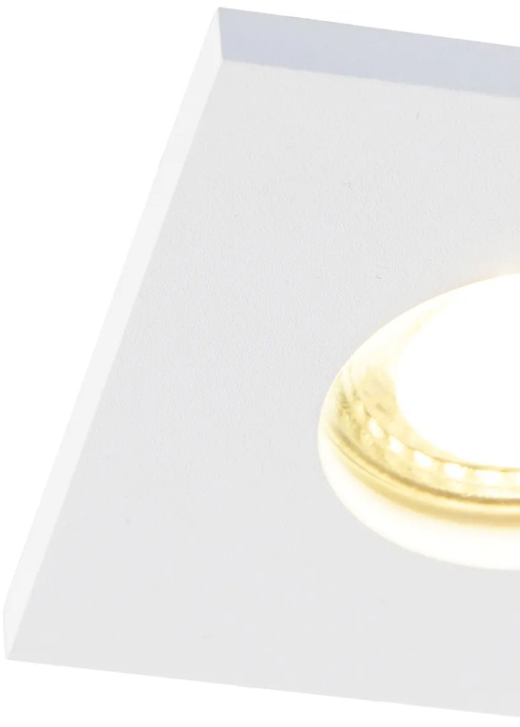 Комплект от 6 модерни вградени спота за баня бели - Doku