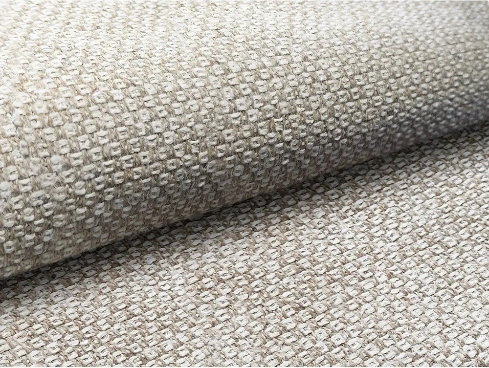 Бежово двойно тапицирано легло с място за съхранение и включена подматрачна рамка 180x200 cm Mano – Makamii