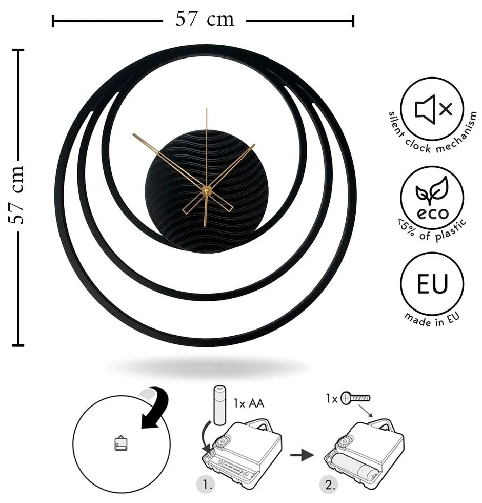 Стенен часовник ø 57 cm Noah – Styler