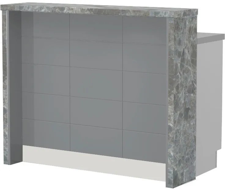 Островна кухненска пейка Hudson-Length: 120 cm.-Gray-Siena Marble