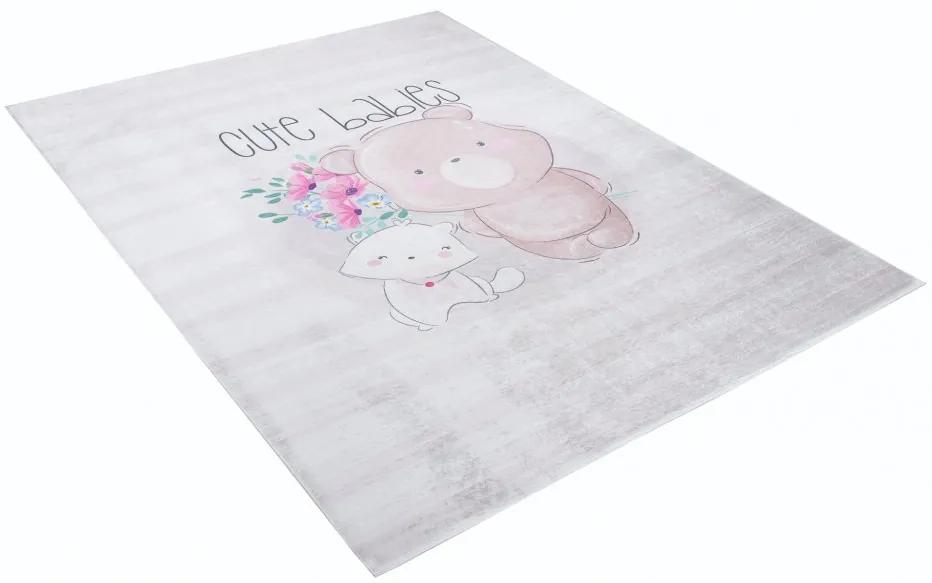 Детски килим с мотив на сладки животински приятели Ширина: 80 см | Дължина: 150 см