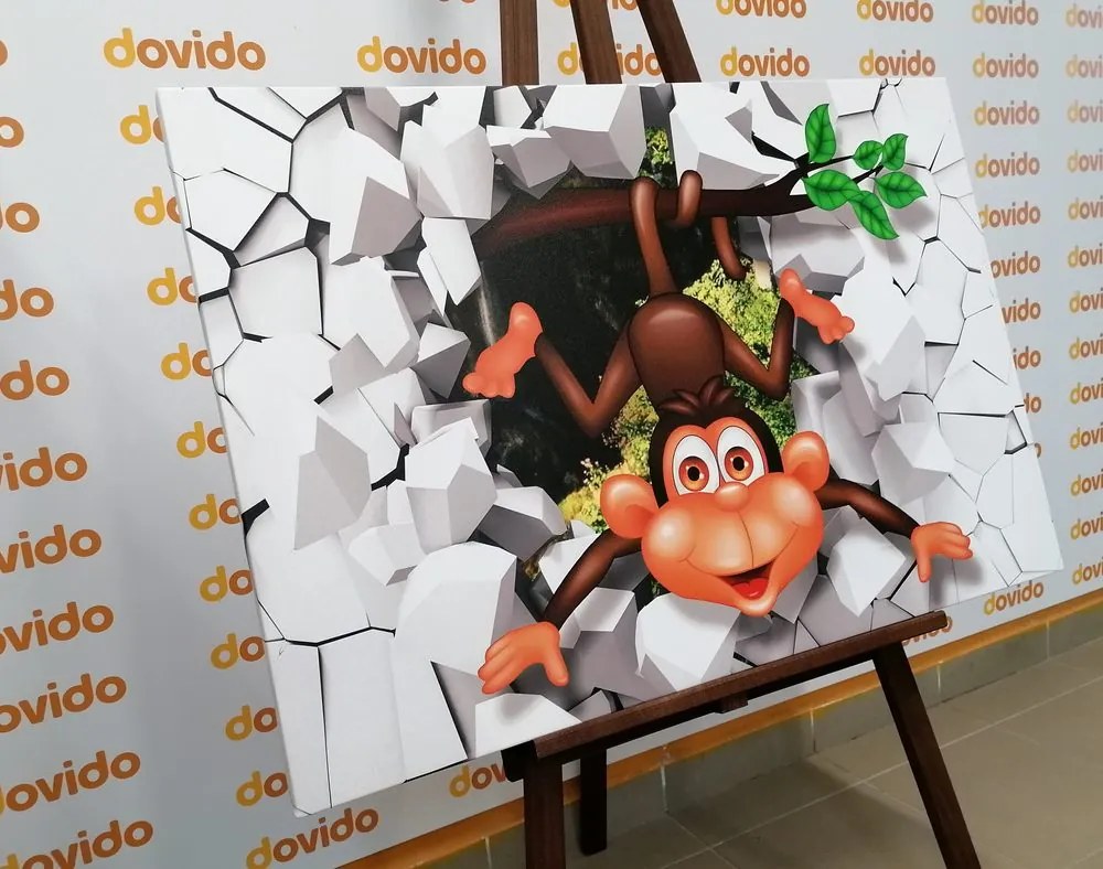 Картина на платно – Весела маймунка