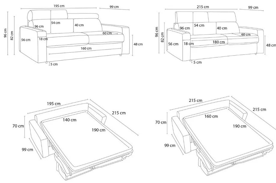 Розов разтегателен диван от рипсено кадифе 195 cm Monaco – Bobochic Paris