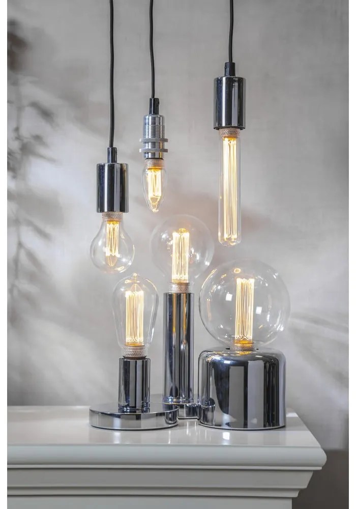 Основа на лампа в сребрист цвят 10 cm Glans – Star Trading