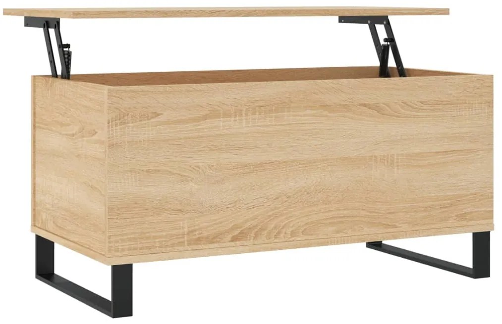 830983 vidaXL Кафе маса, дъб сонома, 90x44,5x45 см, инженерно дърво