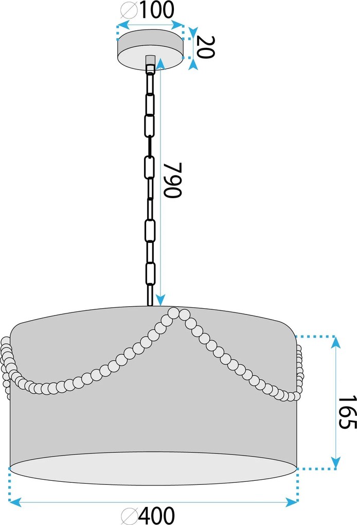 Лампа APP1741-1CP 40 cm