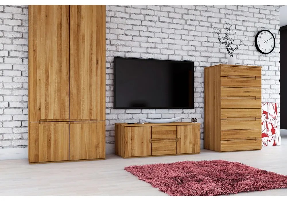 Дъбов гардероб 90x206 cm Vento 2 - The Beds