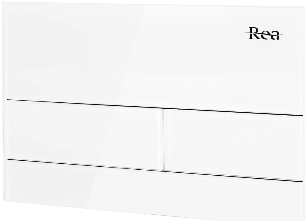Бутон за тоалетна K011A-Q и Slim024N Rea T White Glass