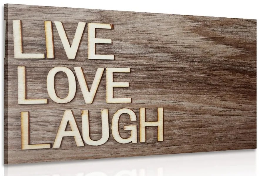 Картина на платно – Със слова - Live Love Laugh