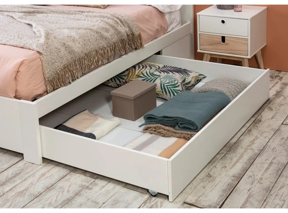 Бяло двойно легло със склад 140x190 cm Gabi - Marckeric