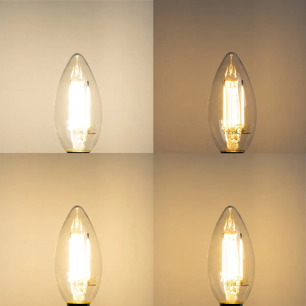 Комплект от 5 смарт E14 LED крушки B35 4.5W 470 lm 2700K