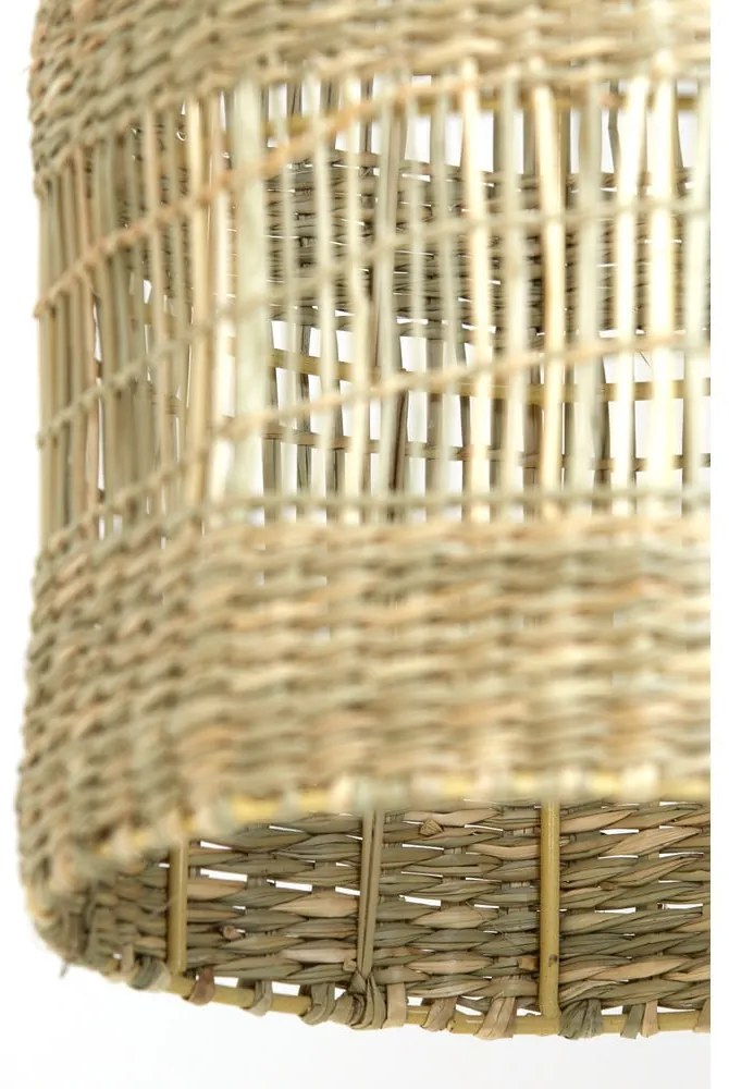 Висящо осветително тяло с абажур от морска трева в естествен цвят ø 20 cm Latika – Light &amp; Living