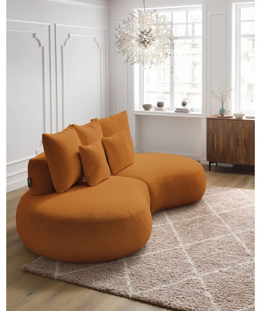 Диван от букле в цвят горчица 260 cm Saint-Germain - Bobochic Paris