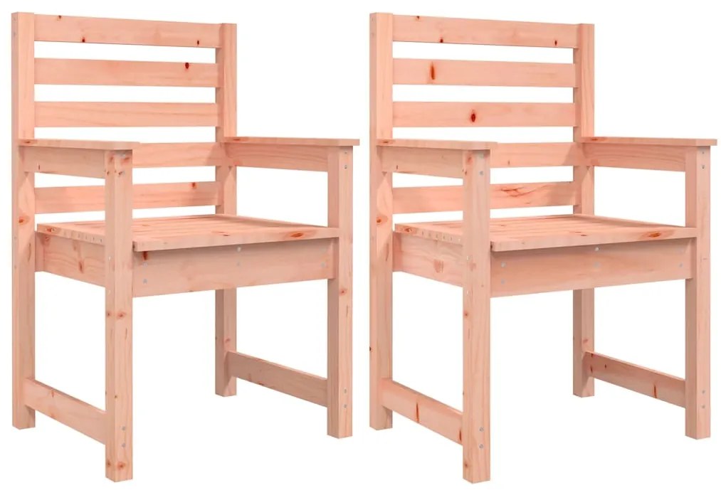 824058 vidaXL Градински столове, 2 бр, 60x48x91 см, масивно дугласко дърво