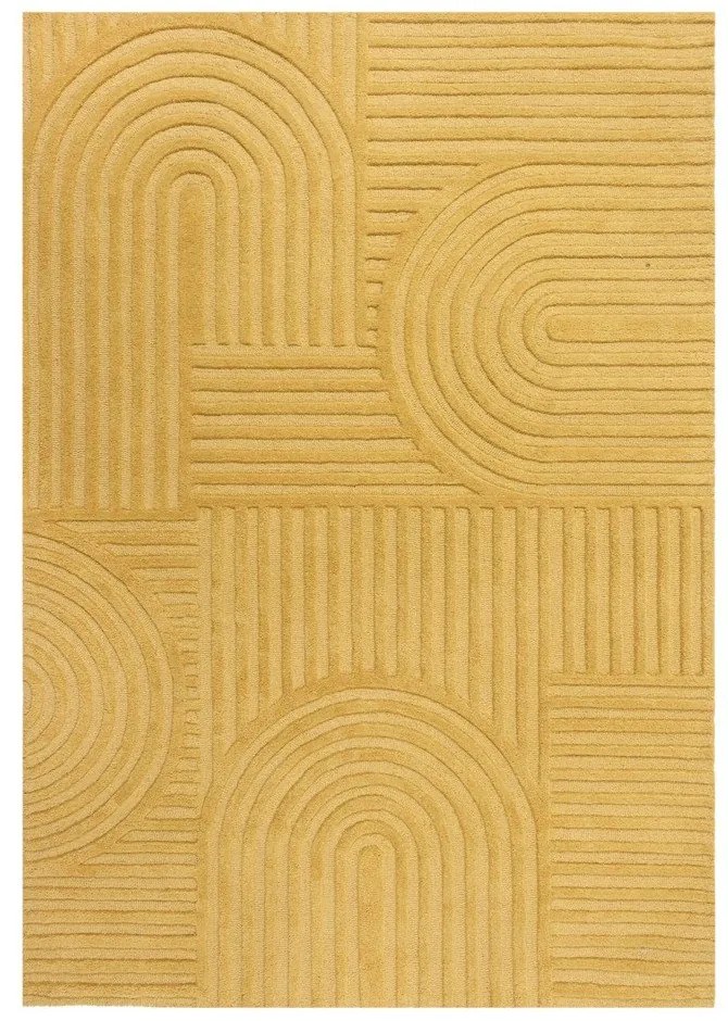 Жълт вълнен килим , 160 x 230 cm Zen Garden - Flair Rugs