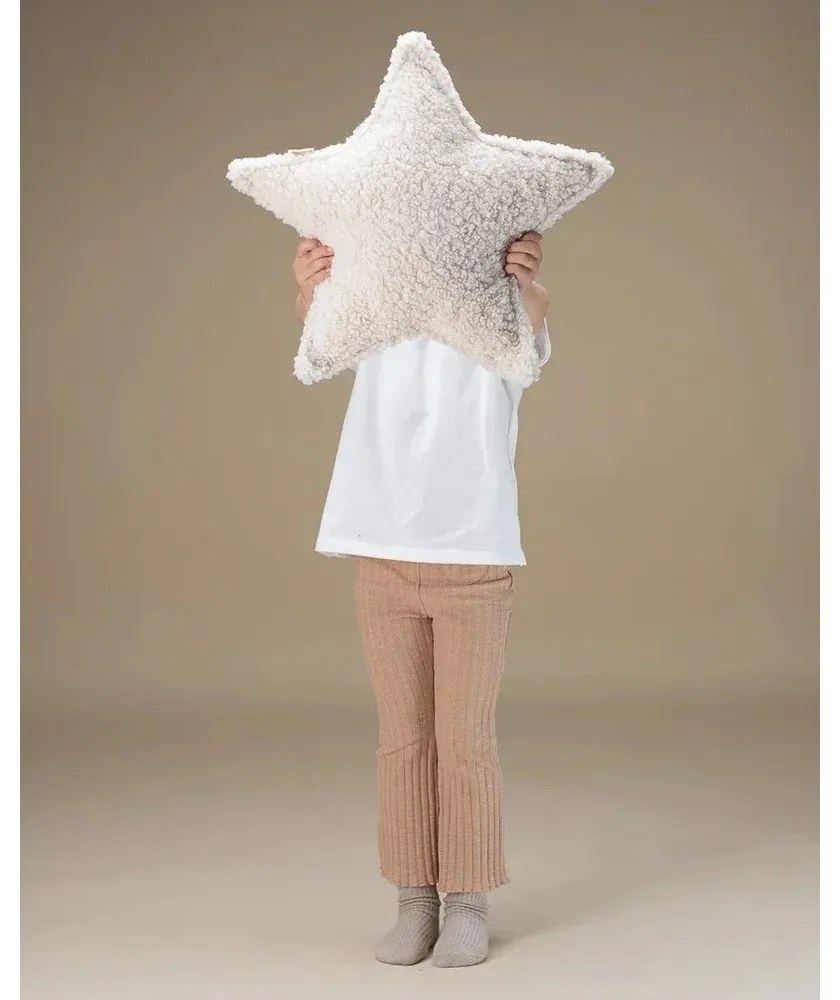 Кремава детска възглавница за диван от букле Star – Wigiwama