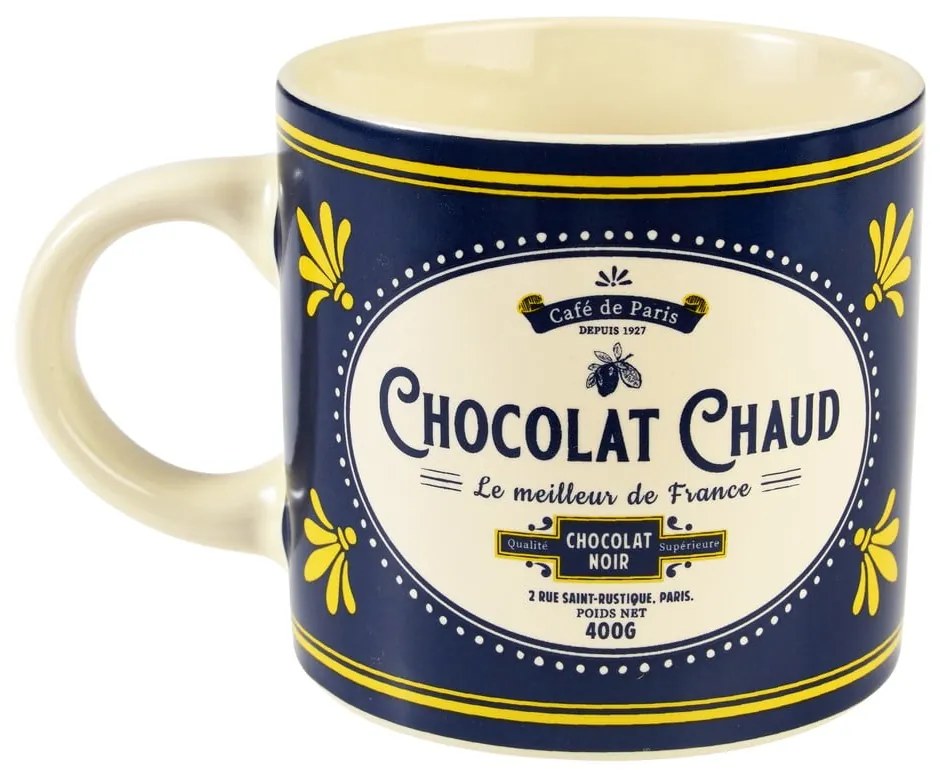 Тъмносиня/кремава керамична чаша 350 ml Chocolat Chaud – Rex London