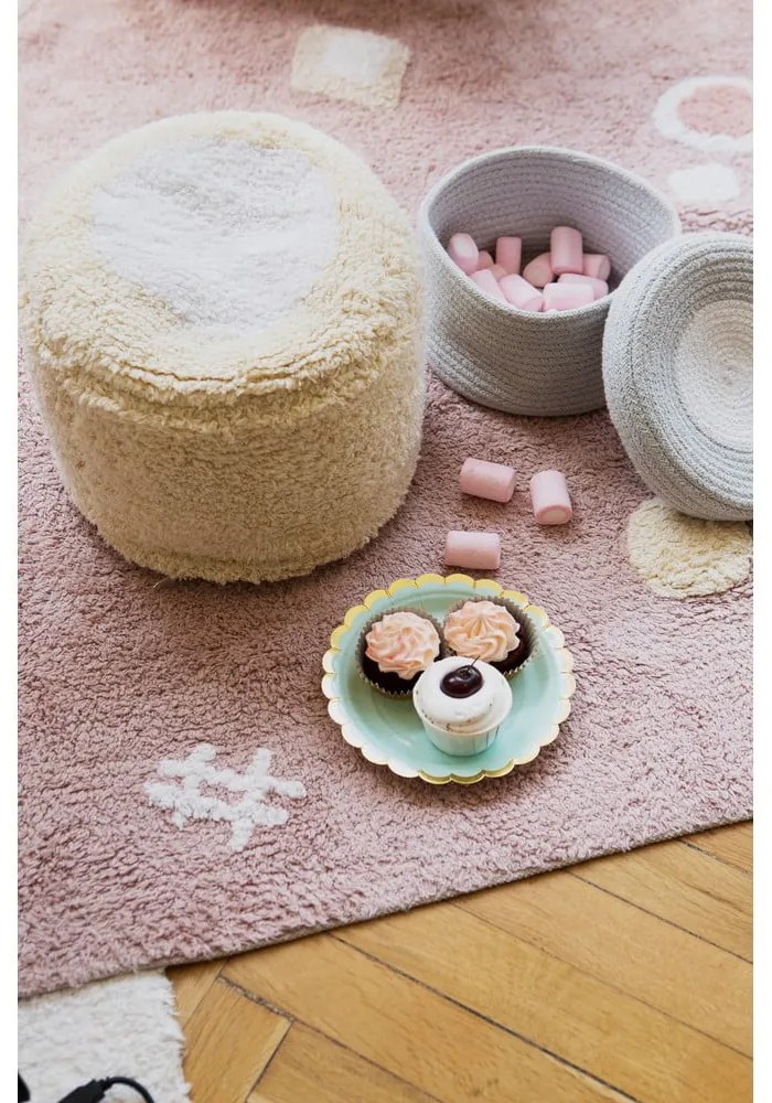 Розов ръчно изработен памучен детски килим подходящ за пране 140x200 cm Noah – Lorena Canals