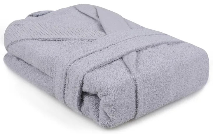 Сив памучен халат за баня размер M Cappa - Foutastic