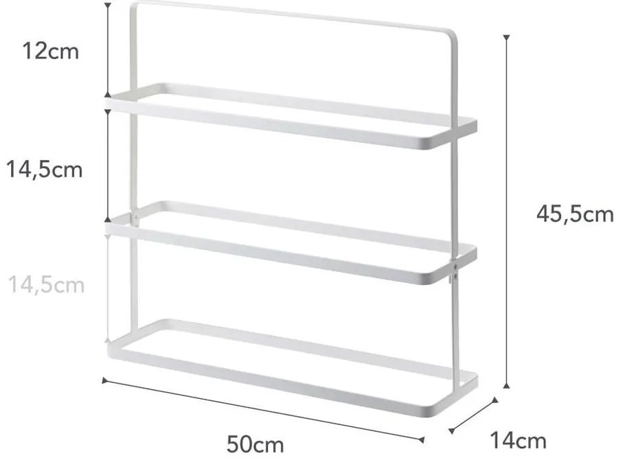 Бяла метална стойка за обувки Tower – YAMAZAKI