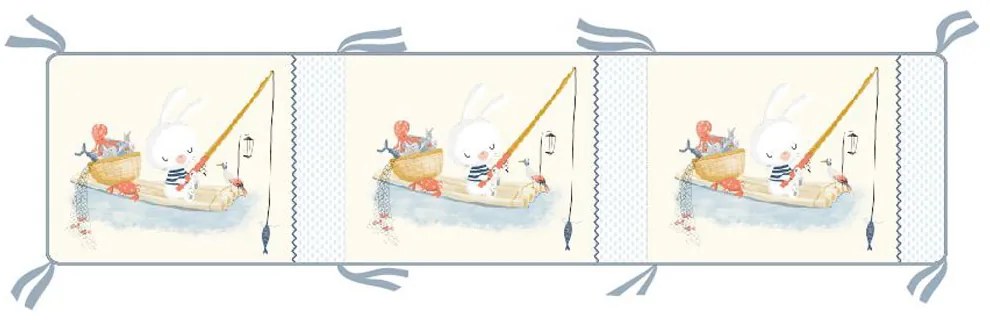 KIKKA BOO Обиколник за легло 210 см. THE FISH PANDA