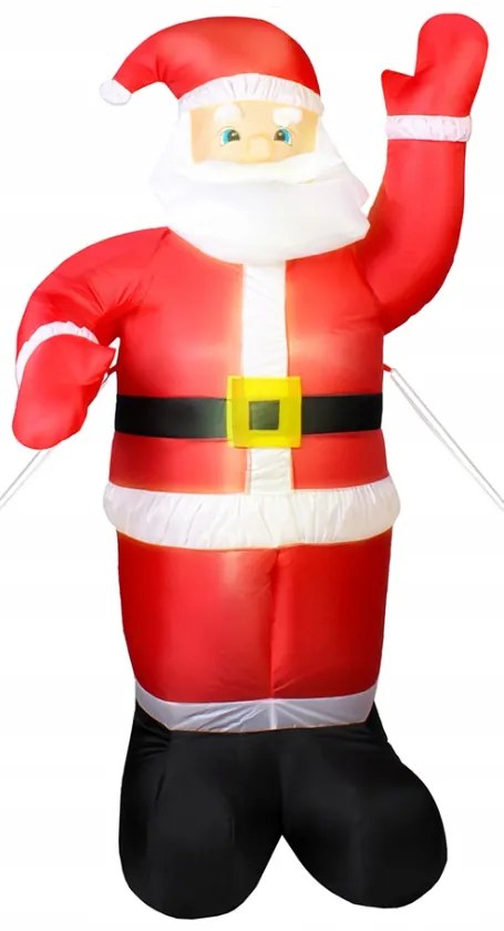 Коледна украса надуваем Дядо Коледа с LED осветление 180 см