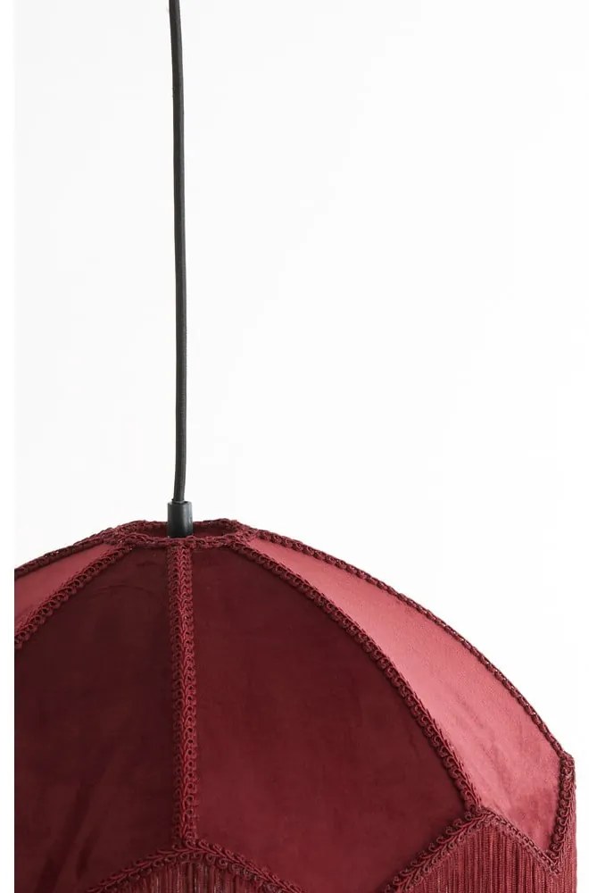 Бордо висящо осветително тяло с текстилен абажур ø 40 cm Malacia – Light &amp; Living
