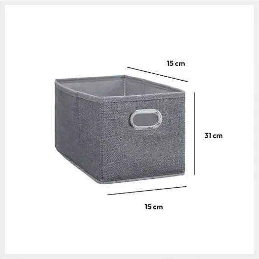 Кутия за съхранение 5five Mix & Modul, Меланж, 15x31 cm - Черен