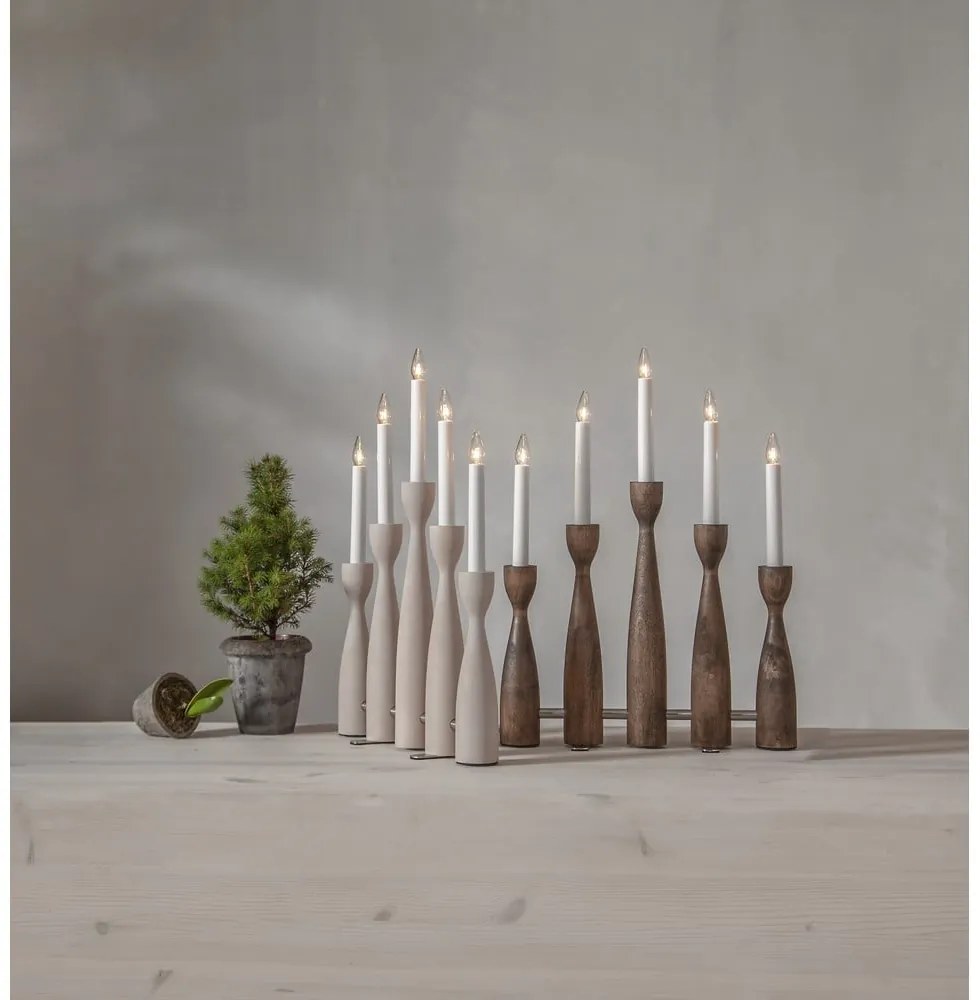 Коледна светлинна украса за контакт в тъмно естествен цвят Midja 2.0 – Star Trading