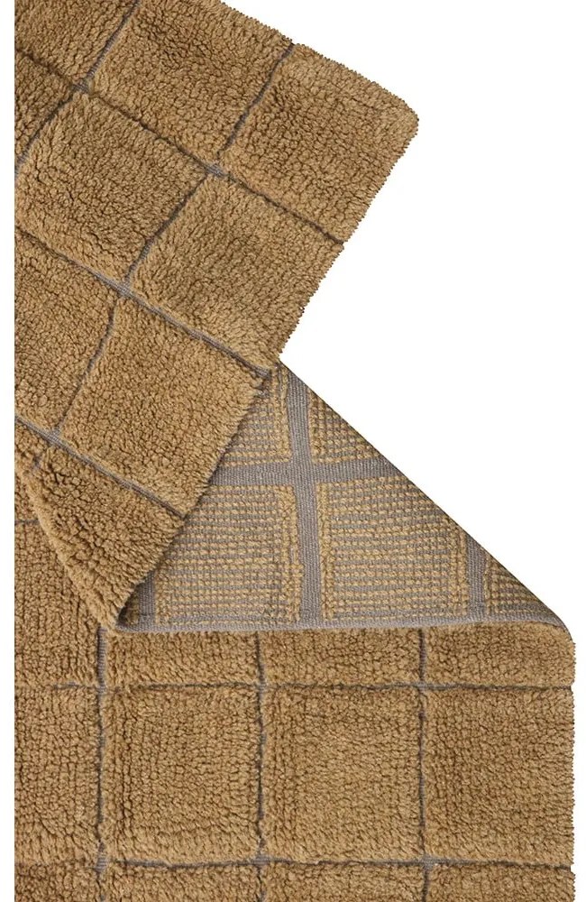 Ръчно изработен вълнен килим в цвят жълта охра 170x240 cm Mosaic Ochre – Lorena Canals