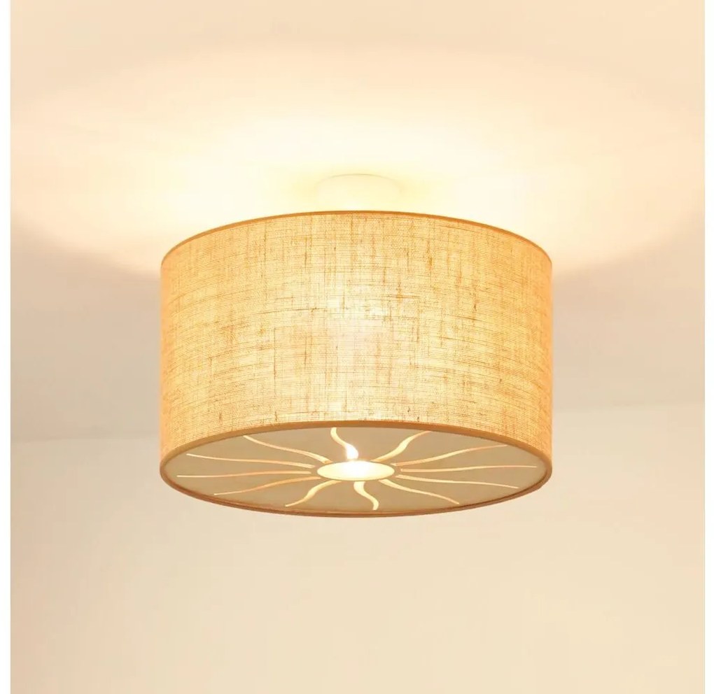 Brilagi - Плафон COUNTRY ROLLER 1xE27/15W/230V, Ø 45 см, бежов
