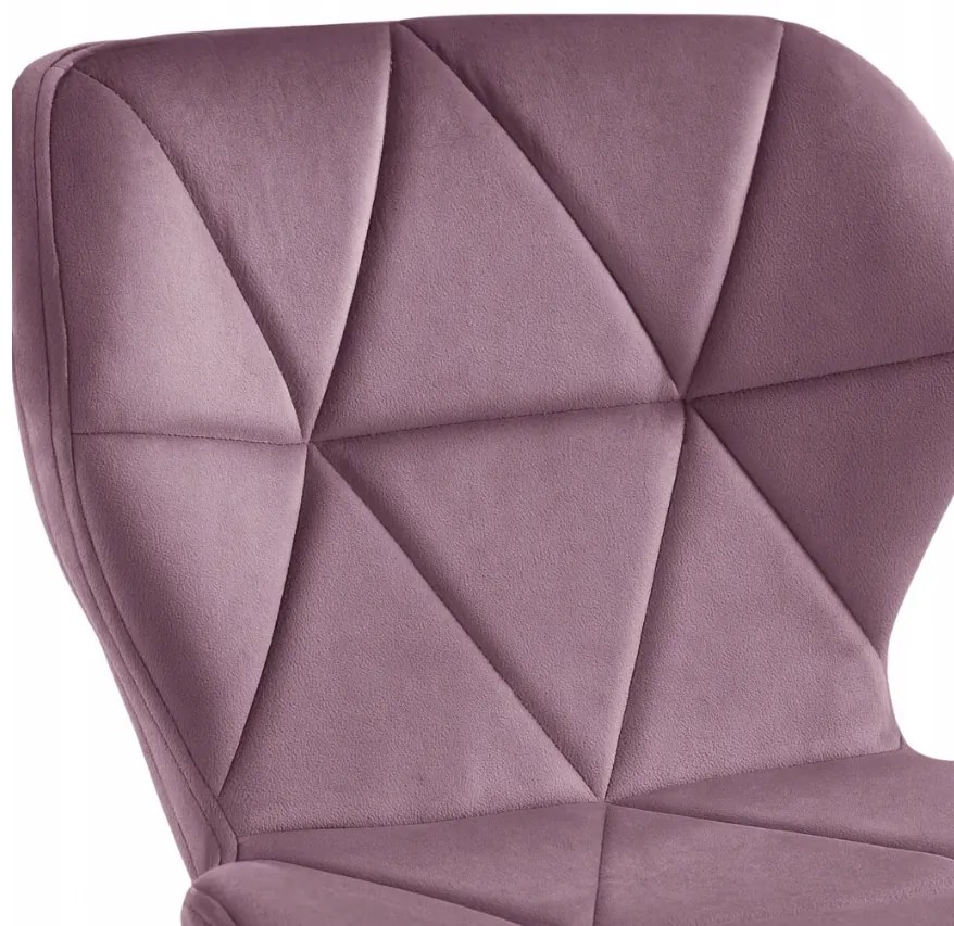 Ергономичен въртящ се офис стол - кадифе лилаво