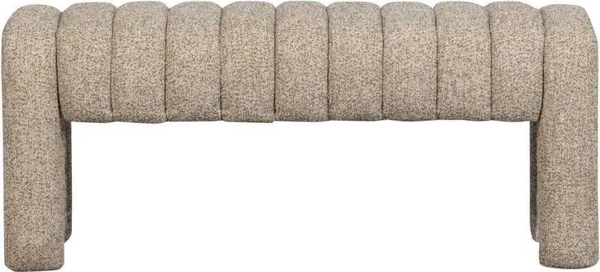 Светлокафява подплатена пейка от прежда с примки от букле Frex – WOOOD